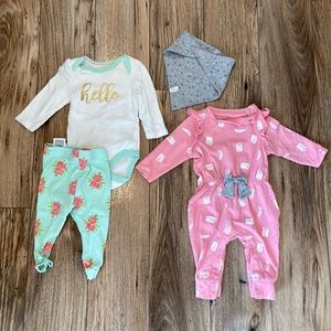 Cloud Island + Cat & Jack Outfit BUNDLE; 0-3 months